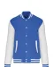 K497 - College jacket unisex Light Royal Blue / White