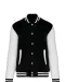 K497 - College jacket unisex Black / White