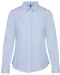 K510 - Damesblouse in popeline met lange mouwen Striped Pale Blue / White