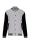 K498 - Kinder college jacket Oxford Grey / Black