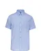 K539 - Heren non-iron micro sergé overhemd korte mouwen Bright Sky