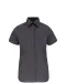 K532 - Dames stretch blouse korte mouwen Zinc