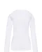 K3017 - Dames-t-shirt ronde hals lange mouwen White