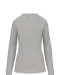 K3017 - Dames-t-shirt ronde hals lange mouwen Light grey heather