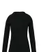K3017 - Dames-t-shirt ronde hals lange mouwen Black