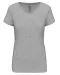 K3015 - Dames-t-shirt V-hals korte mouwen Light grey heather