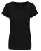 K3015 - Dames-t-shirt V-hals korte mouwen Black
