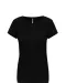 K3013 - Dames-t-shirt ronde hals korte mouwen Black