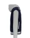 K4003 - College jacket met capuchon unisex Navy / Oxford Grey / White