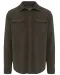 K582 - Overshirt van fleece met sherpavoering Dark Khaki / Storm Grey