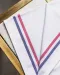 K138 - Theedoek met 2 strepen 'Origine France Garantie' White