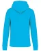 K4027 - Ecologische herensweater met capuchon Sea Turquoise