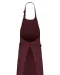 K8007 - Schort met zak van biologisch katoen Dark Cherry