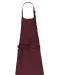 K8007 - Schort met zak van biologisch katoen Dark Cherry