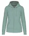 K4031 - Ecologische damessweater met capuchon en ritssluiting Sage