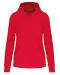 K4031 - Ecologische damessweater met capuchon en ritssluiting Red