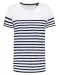K3035 - Matrozenshirt ronde hals Bio kind White / Navy Stripes
