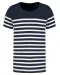 K3035 - Matrozenshirt ronde hals Bio kind Navy / White Stripes