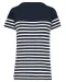 K3034 - Marine-t-shirt ronde hals Bio dames Navy / White Stripes