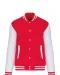 K497 - College jacket unisex Red / White