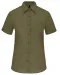K548 - Overhemd in onderhoudsvriendelijk polykatoen-popeline korte mouwen dames Light khaki