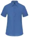 K548 - Overhemd in onderhoudsvriendelijk polykatoen-popeline korte mouwen dames Cobalt Blue