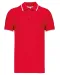 K245 - Polo korte mouwen Red / White / Navy