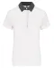 K261 - Tweekleurige damespolo jersey White / Dark Grey Heather