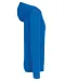 K466 - Herensweater met rits en capuchon in contrasterende kleur Light Royal Blue / White