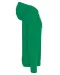 K466 - Herensweater met rits en capuchon in contrasterende kleur Light Kelly Green / White