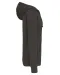 K466 - Herensweater met rits en capuchon in contrasterende kleur Dark Grey / Black