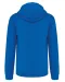 K466 - Herensweater met rits en capuchon in contrasterende kleur Light Royal Blue / White