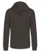 K466 - Herensweater met rits en capuchon in contrasterende kleur Dark Grey / Black