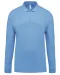 K256 - Piqué-herenpolo lange mouwen Sky Blue