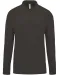 K256 - Piqué-herenpolo lange mouwen Dark Grey