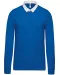 K213 - Rugbypolo Light Royal Blue / White
