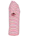 K378 - Gestreept T-shirt met zak en korte mouwen White / Red Stripe