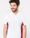K232 - Tweekleurige piquépolo korte mouwen heren Light Grey / Red