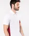 K232 - Tweekleurige piquépolo korte mouwen heren Light Grey / Red
