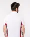 K232 - Tweekleurige piquépolo korte mouwen heren Light Grey / Red
