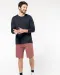 K752 - Herenbermuda met verwassen look Washed Light Khaki