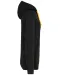 K446 - Sweater met contrasterende capuchon Black / Yellow