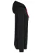 K446 - Sweater met contrasterende capuchon Black / Red