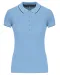 K251 - Damespolo korte mouwen Sky Blue / Navy / White