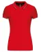 K251 - Damespolo korte mouwen Red / Navy / White