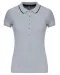 K251 - Damespolo korte mouwen Oxford Grey / Navy / White