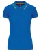 K251 - Damespolo korte mouwen Light royal blue/Yellow/White
