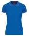 K251 - Damespolo korte mouwen Light Royal Blue / Red / White