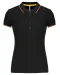 K251 - Damespolo korte mouwen Black / Red / Yellow