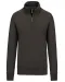 K487 - Sweater met ritskraag Dark Grey
